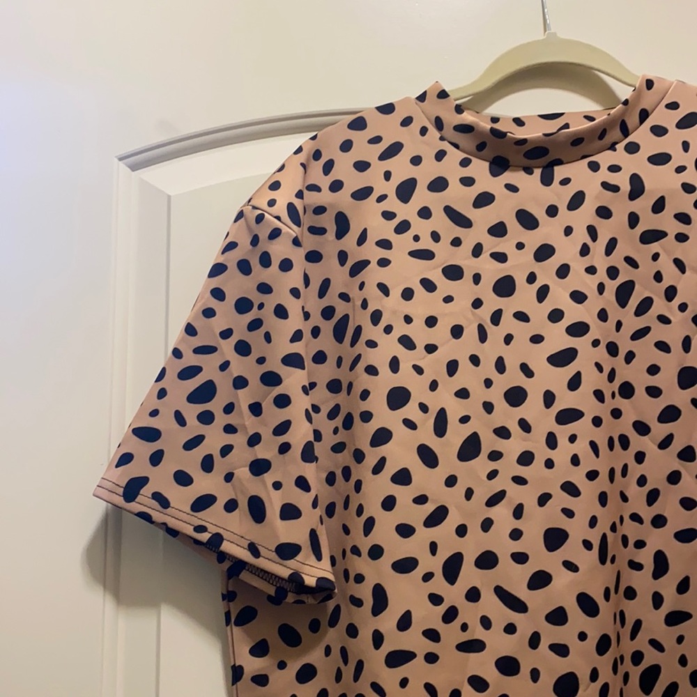 Dalmatian print t shirt dress
